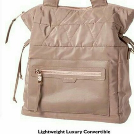 lightweight luxury convertible tote bag