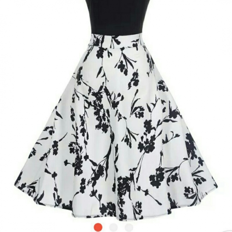 Buy Black N White Combination Dress ...